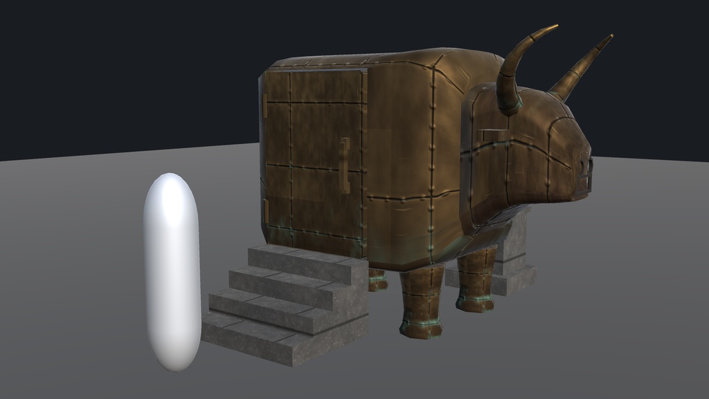 【Cluster ワールド用】ファラリスの雄牛 / Brazen Bull ― 中に入れる青銅の雄牛