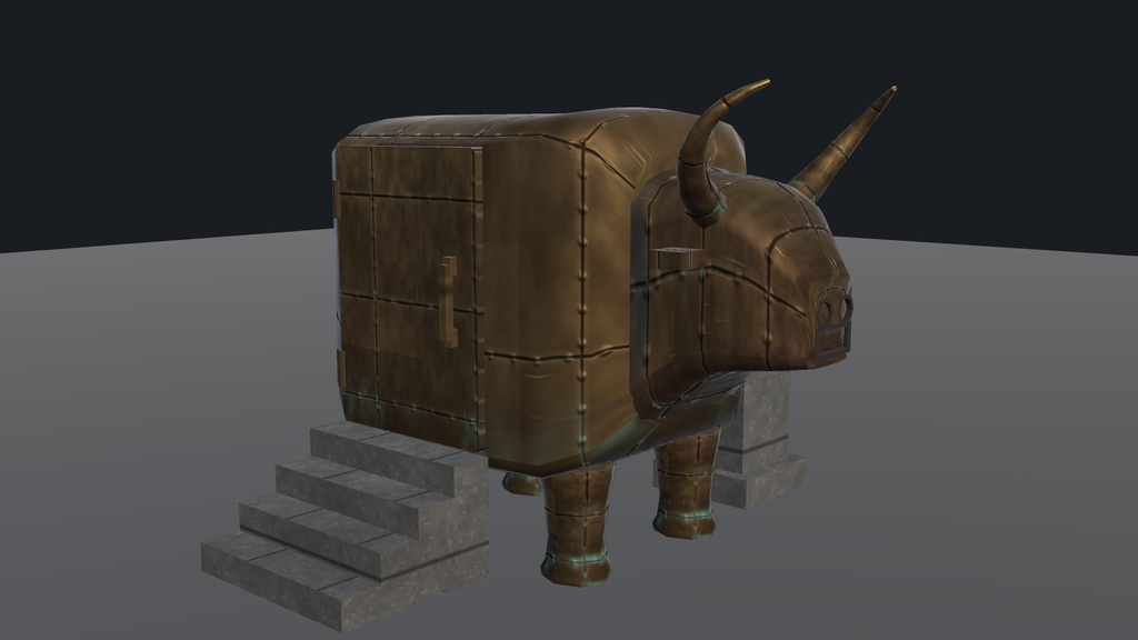 【Cluster ワールド用】ファラリスの雄牛 / Brazen Bull ― 中に入れる青銅の雄牛