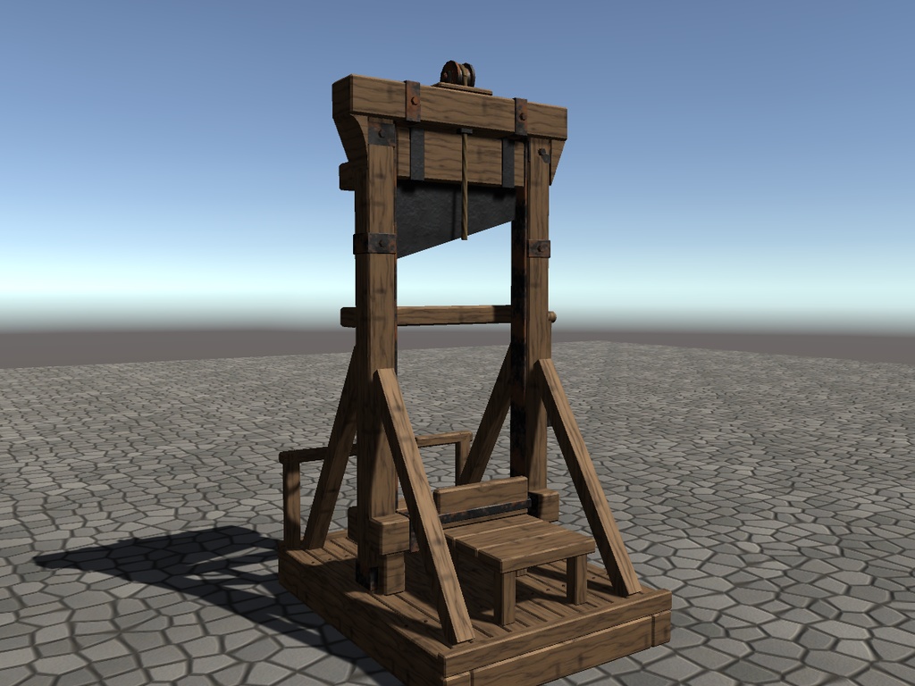【Cluster対応】レバーで刃が落ちる!中世ギロチン|Medieval Guillotine・UnityPackage