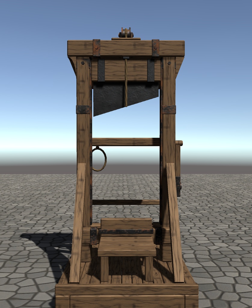 【Cluster対応】レバーで刃が落ちる!中世ギロチン|Medieval Guillotine・UnityPackage