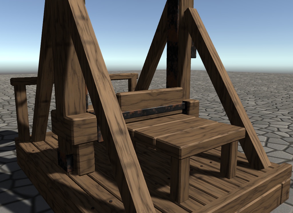 【Cluster対応】レバーで刃が落ちる!中世ギロチン|Medieval Guillotine・UnityPackage