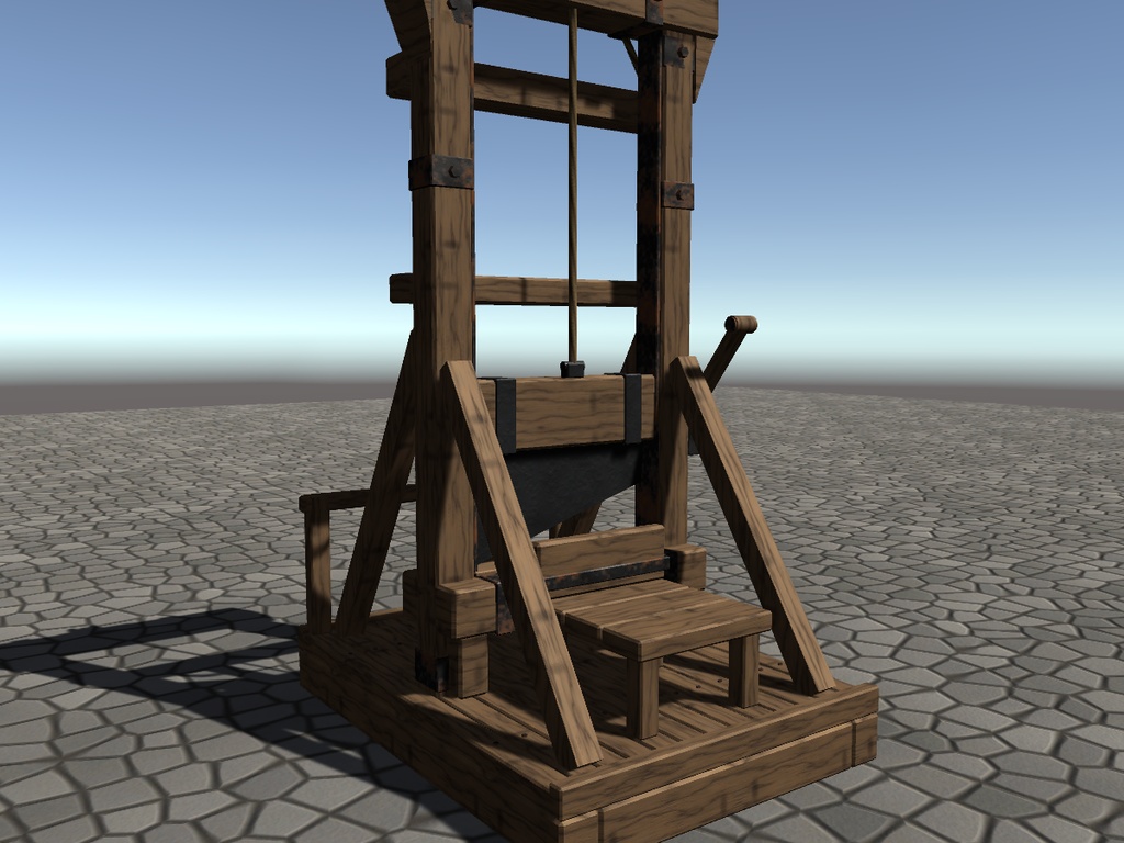 【Cluster対応】レバーで刃が落ちる!中世ギロチン|Medieval Guillotine・UnityPackage