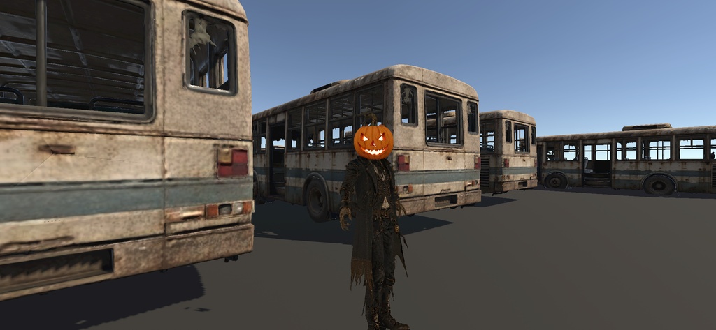 【Unity・cluster対応】廃バス / Abandoned Bus|中に入れる放置バス