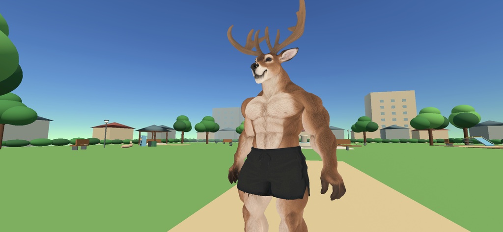 マッスル鹿 / MUSCLE DEER【VRM / cluster対応】