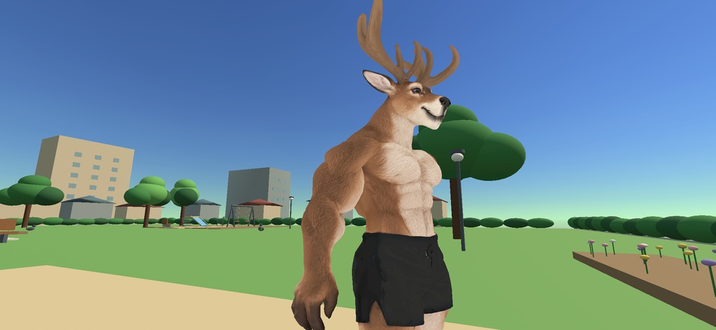 マッスル鹿 / MUSCLE DEER【VRM / cluster対応】