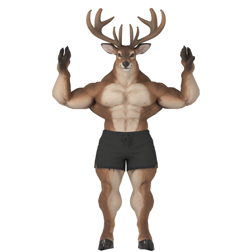 マッスル鹿 / MUSCLE DEER【VRM / cluster対応】
