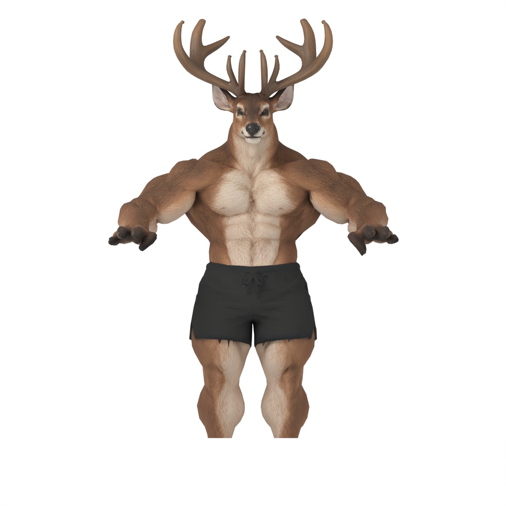 マッスル鹿 / MUSCLE DEER【VRM / cluster対応】
