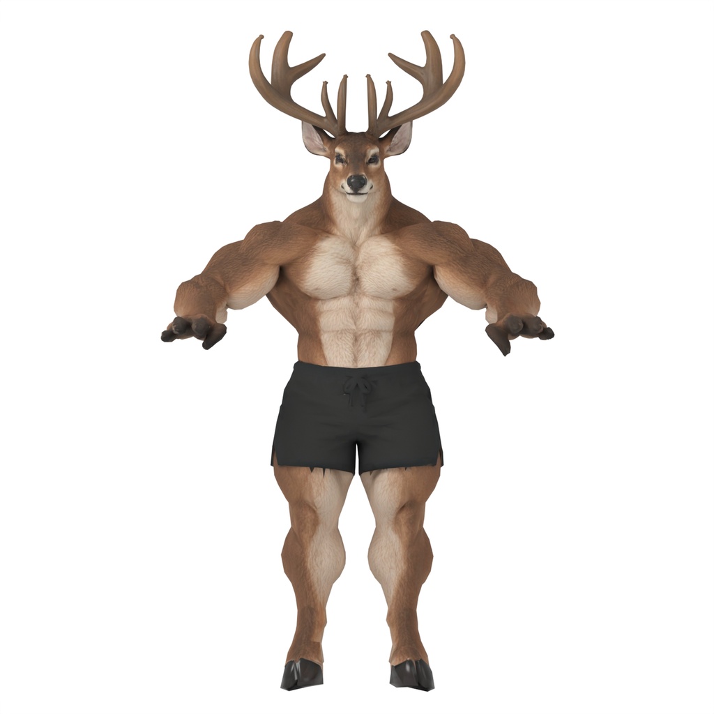 マッスル鹿 / MUSCLE DEER【VRM / cluster対応】