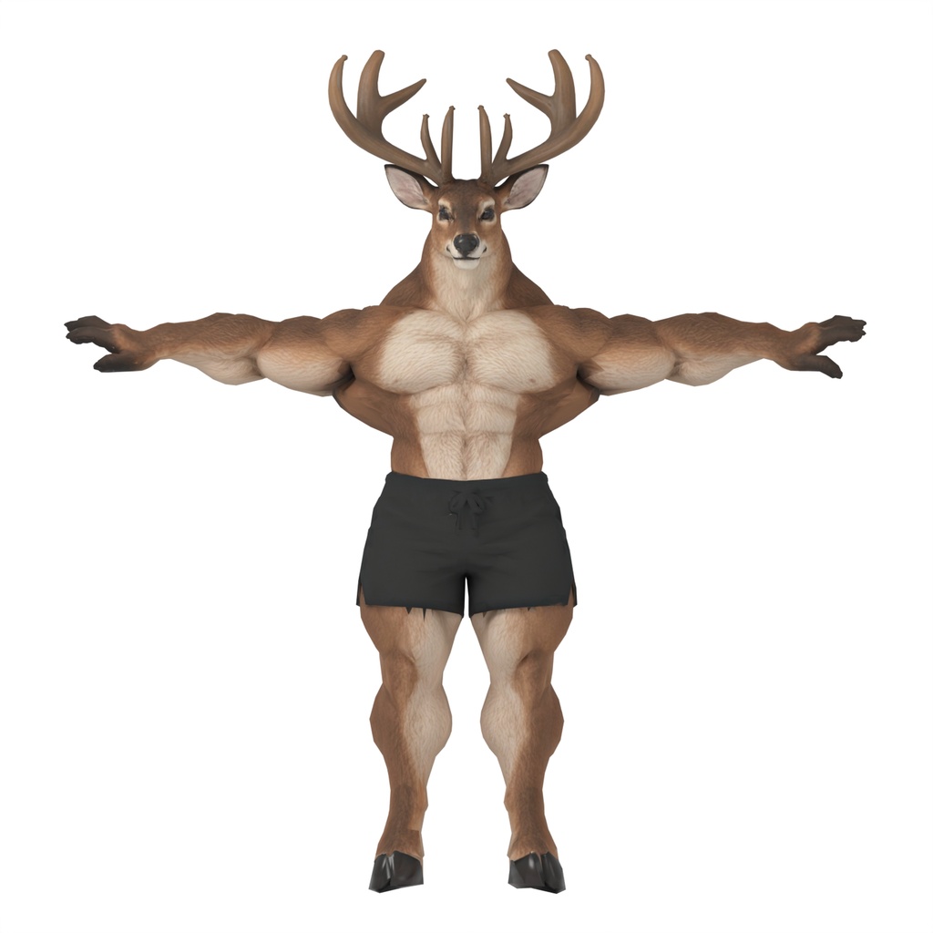 マッスル鹿 / MUSCLE DEER【VRM / cluster対応】