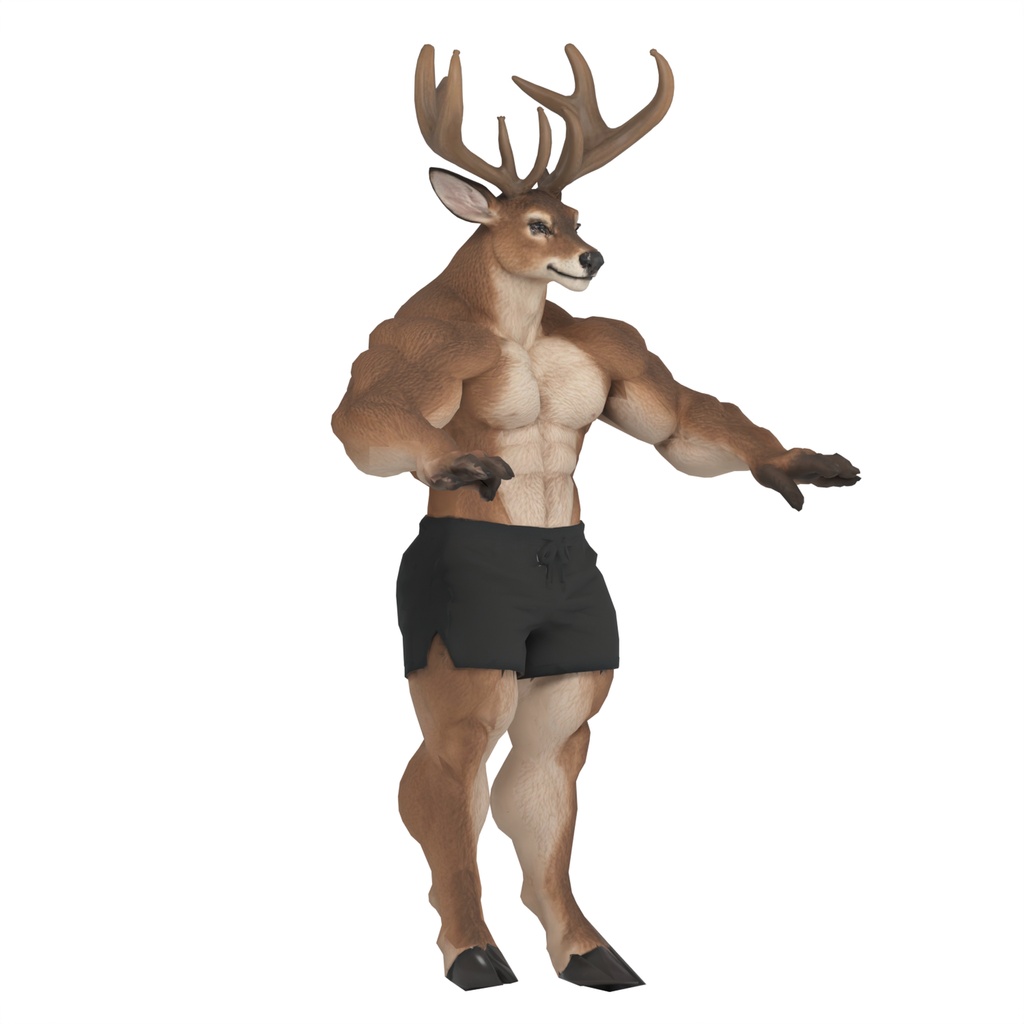 マッスル鹿 / MUSCLE DEER【VRM / cluster対応】