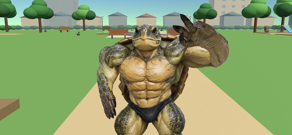 マッスル亀 / MUSCLE TURTLE【VRM / cluster対応】