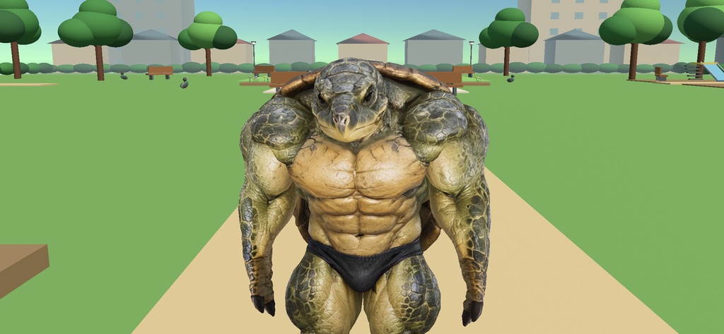 マッスル亀 / MUSCLE TURTLE【VRM / cluster対応】