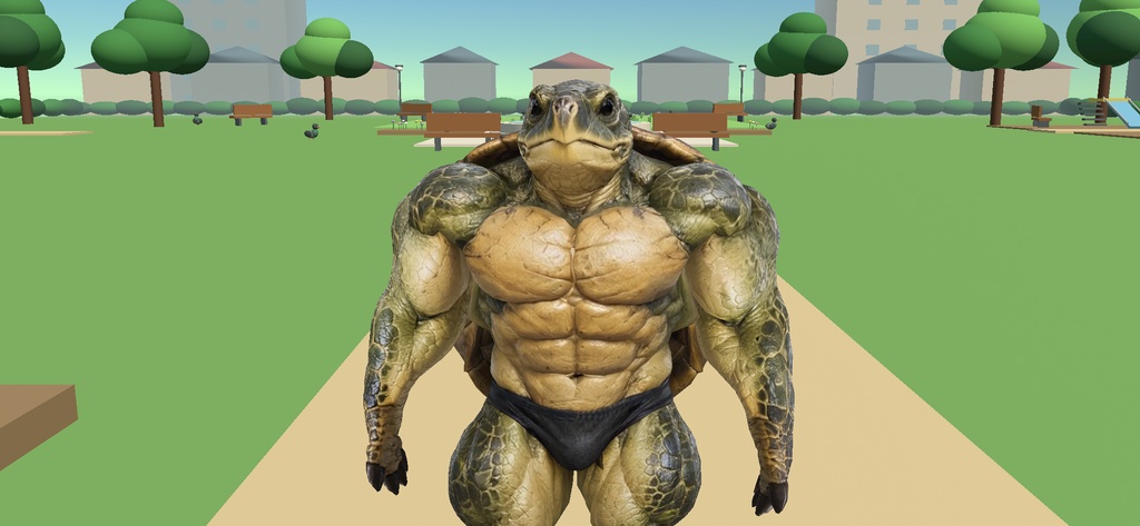 マッスル亀 / MUSCLE TURTLE【VRM / cluster対応】