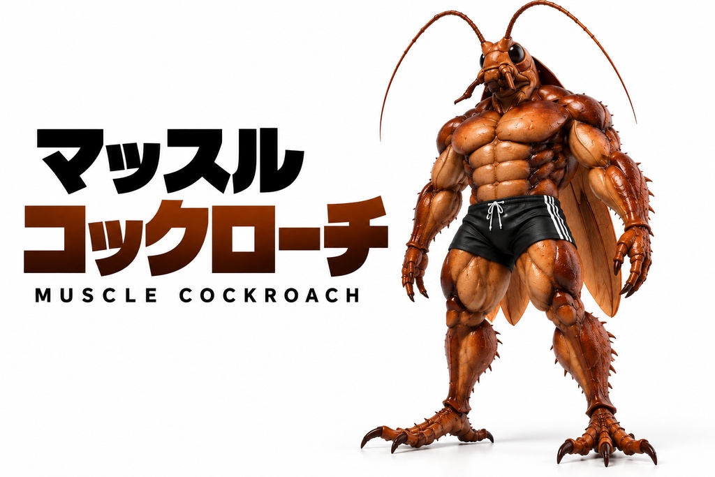 マッスルゴキブリ / MUSCLE COCKROACH【VRM / cluster対応】
