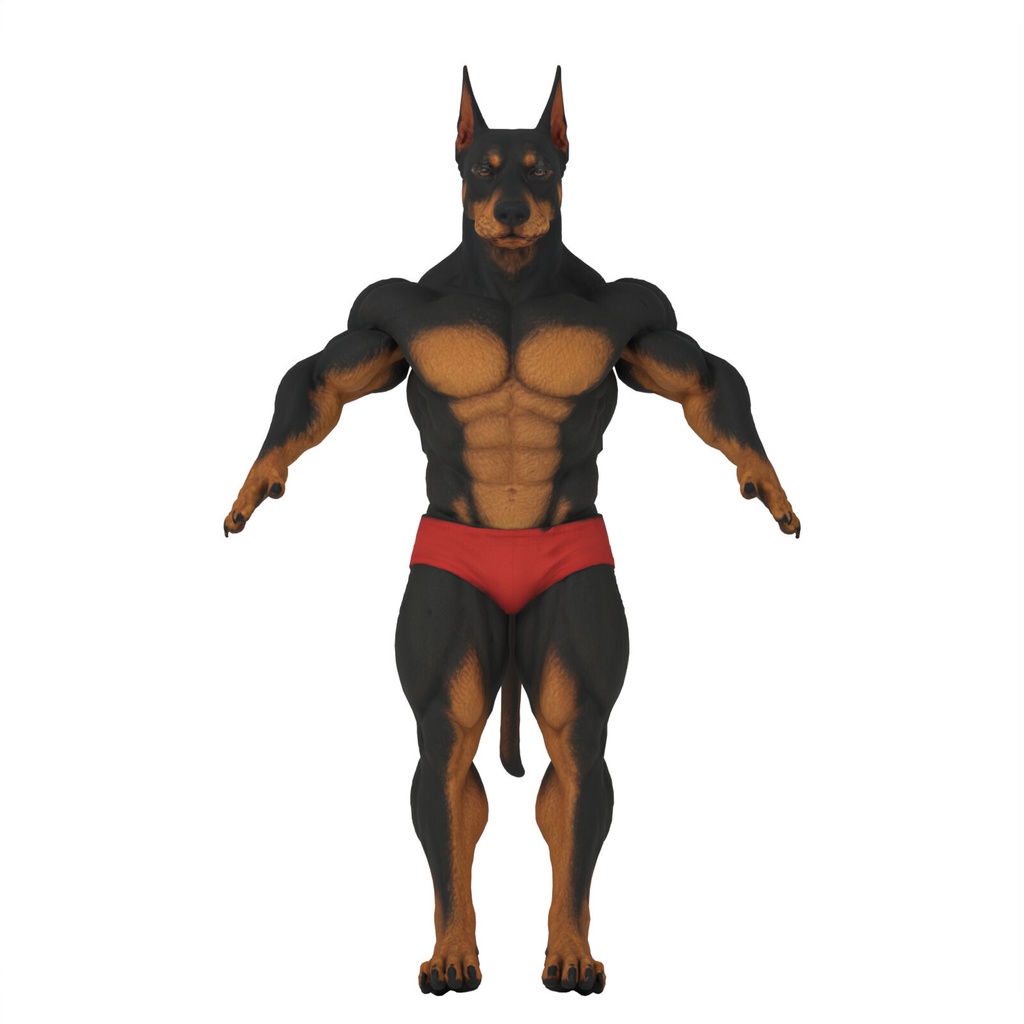 マッスルドーベルマン / MUSCLE DOBERMAN【VRM / cluster対応】