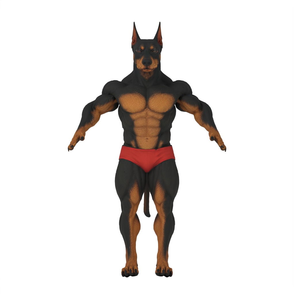 マッスルドーベルマン / MUSCLE DOBERMAN【VRM / cluster対応】