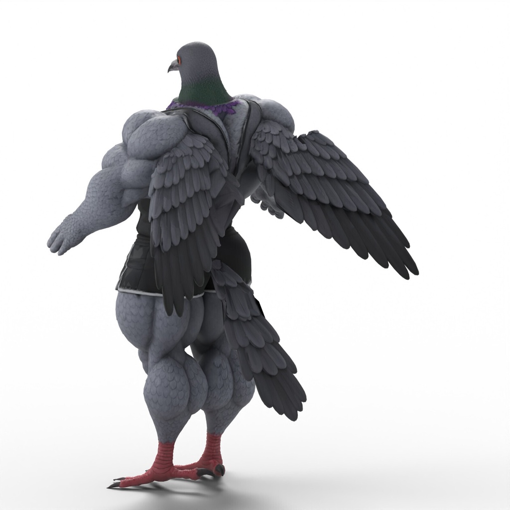 マッスル鳩 大盛り / MUSCLE PIGEON【VRM / cluster対応】