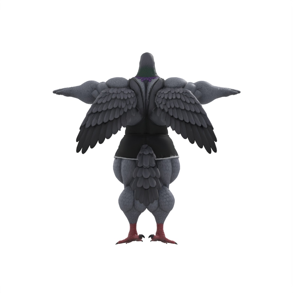 マッスル鳩 大盛り / MUSCLE PIGEON【VRM / cluster対応】