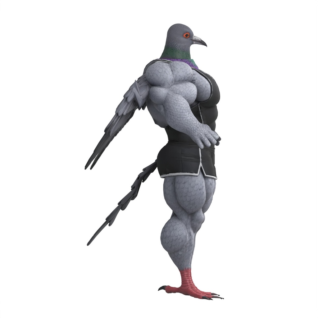 マッスル鳩 大盛り / MUSCLE PIGEON【VRM / cluster対応】