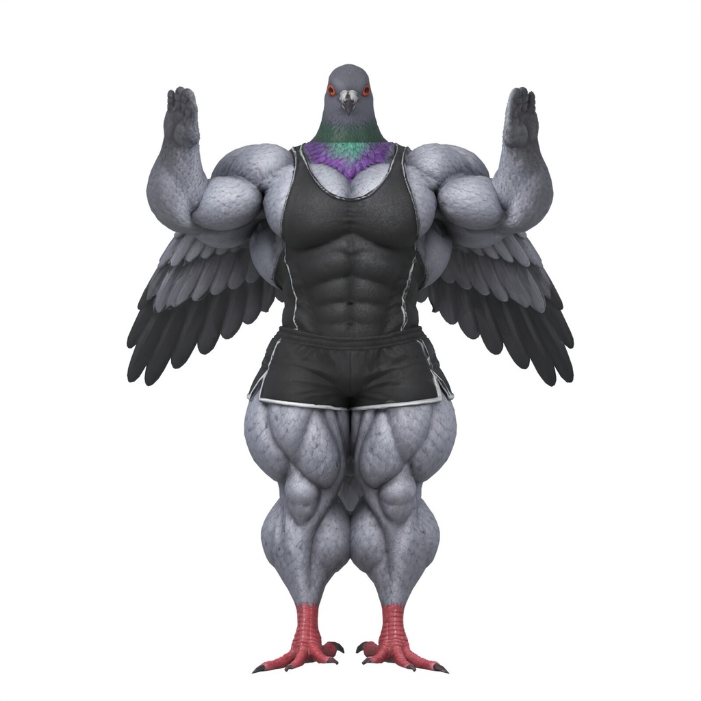 マッスル鳩 大盛り / MUSCLE PIGEON【VRM / cluster対応】
