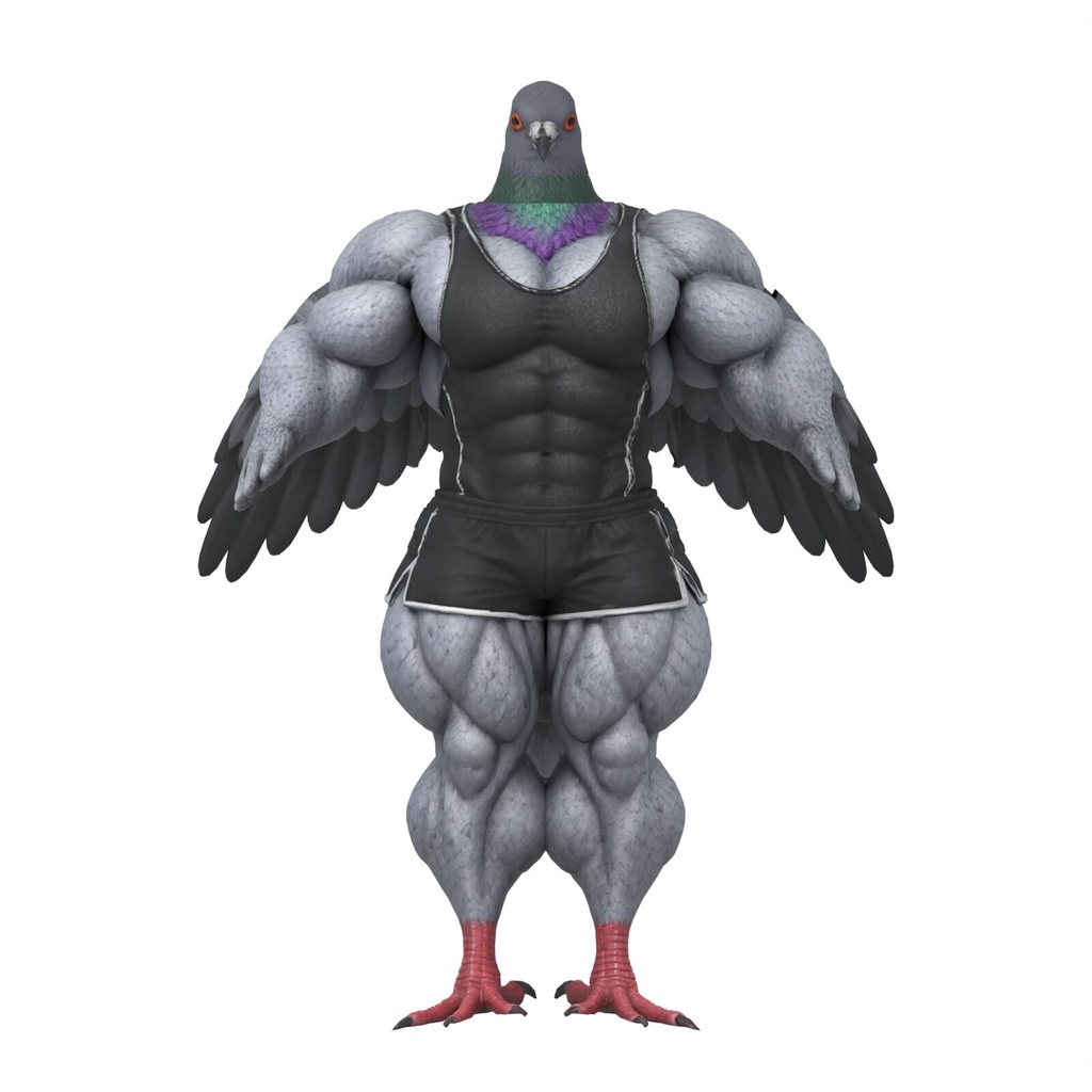 マッスル鳩 大盛り / MUSCLE PIGEON【VRM / cluster対応】