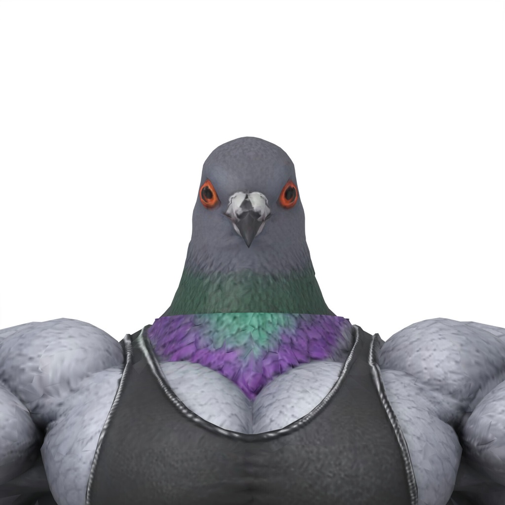マッスル鳩 大盛り / MUSCLE PIGEON【VRM / cluster対応】