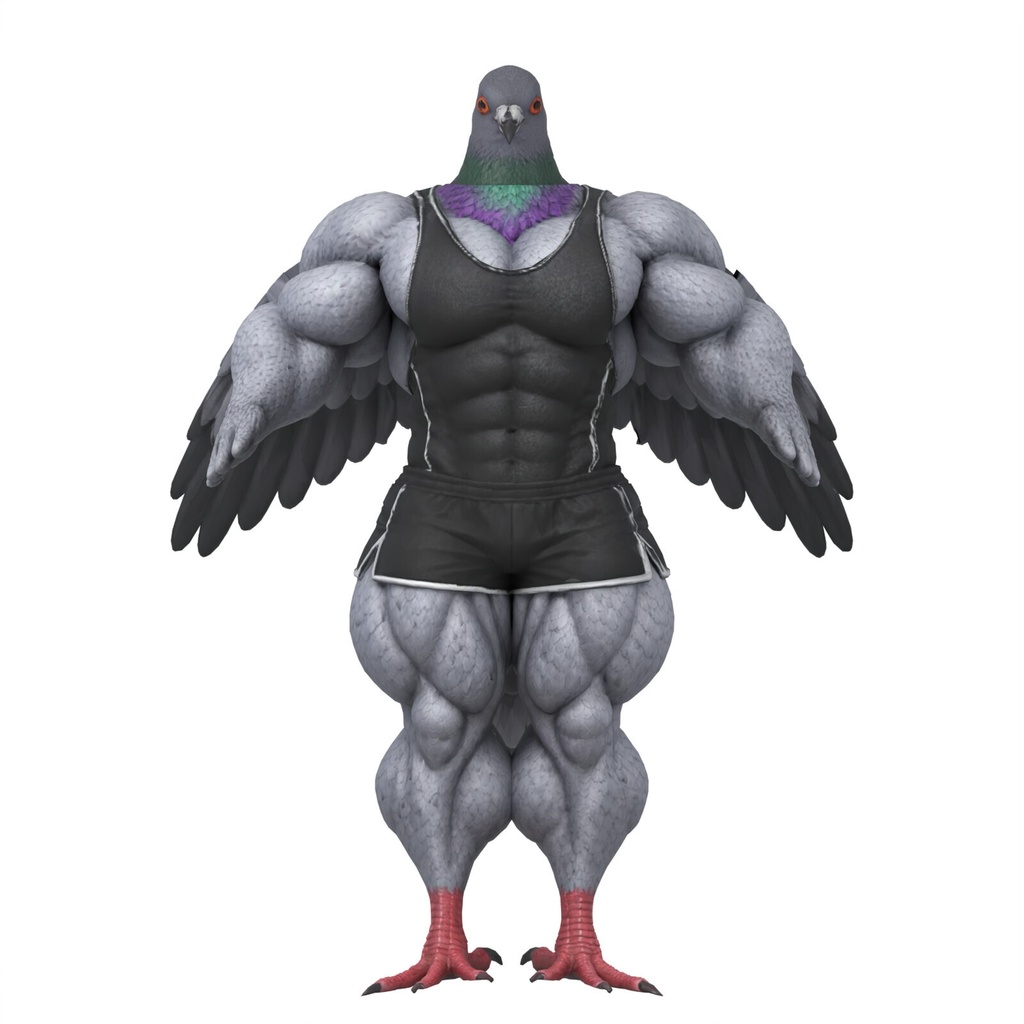 マッスル鳩 大盛り / MUSCLE PIGEON【VRM / cluster対応】