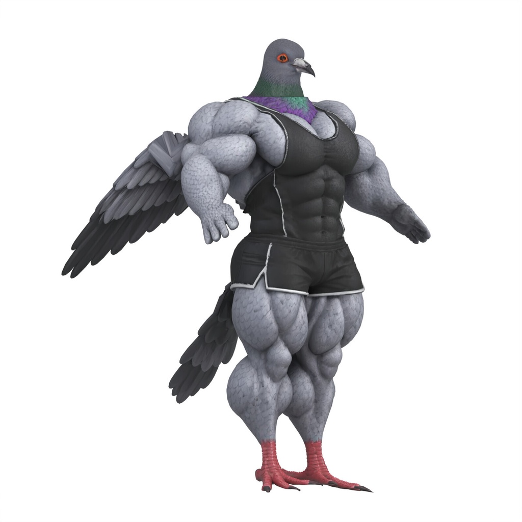 マッスル鳩 大盛り / MUSCLE PIGEON【VRM / cluster対応】