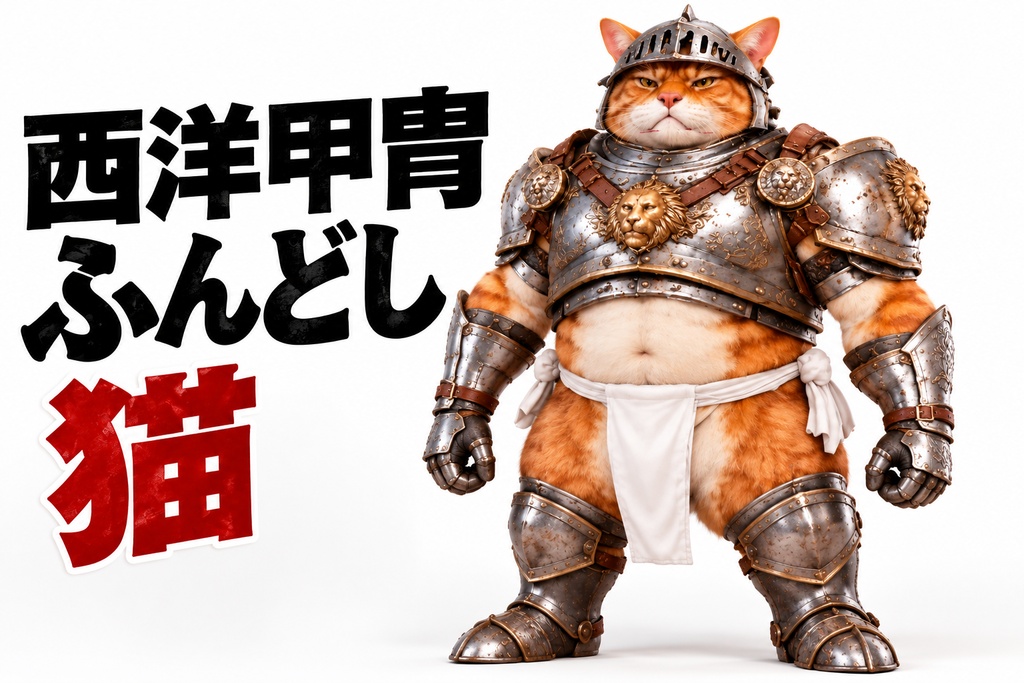 西洋甲冑ふんどし猫 / ARMORED FUNDOSHI CAT【VRM / cluster対応】