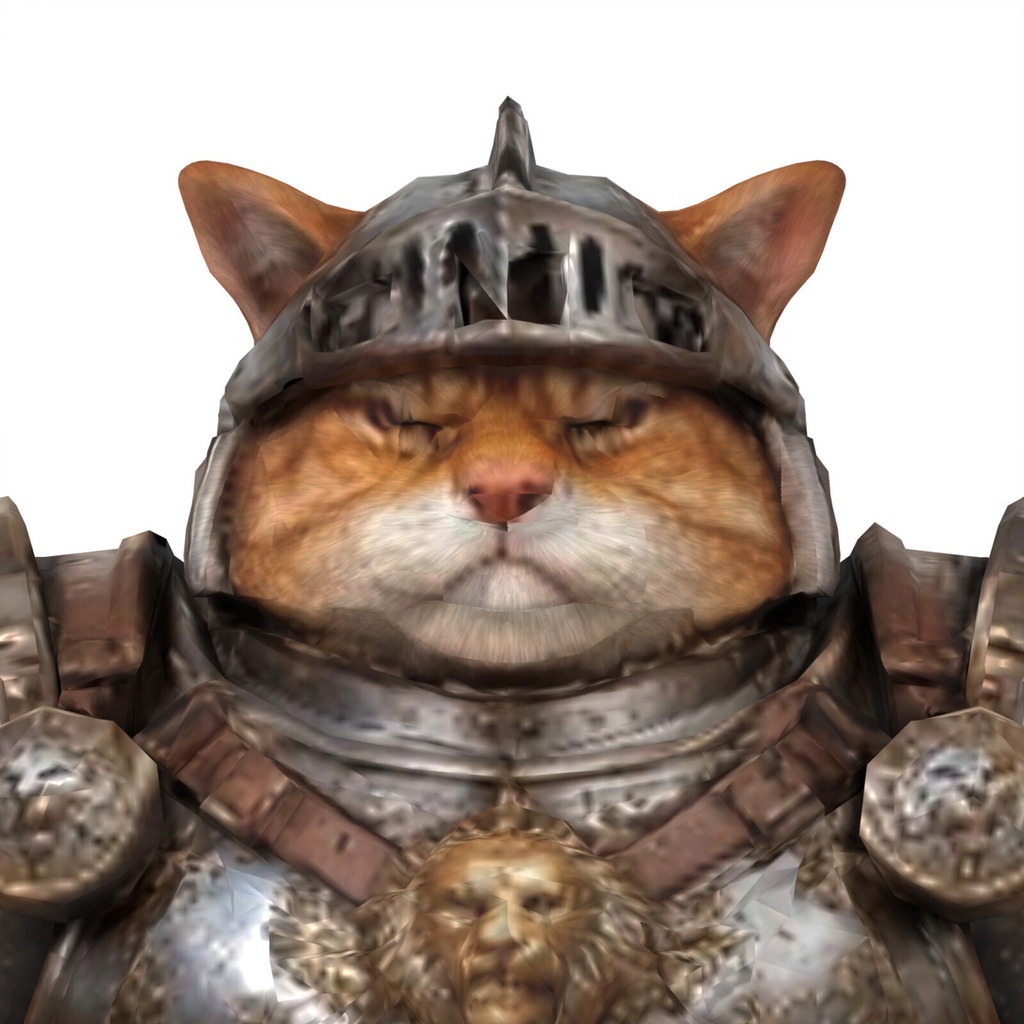 西洋甲冑ふんどし猫 / ARMORED FUNDOSHI CAT【VRM / cluster対応】