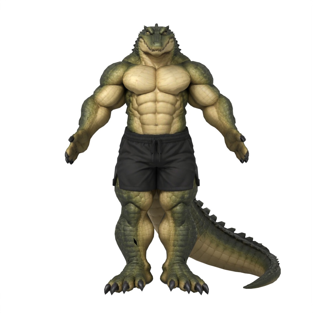 マッスルアリゲーター / MUSCLE ALLIGATOR【VRM / cluster対応】