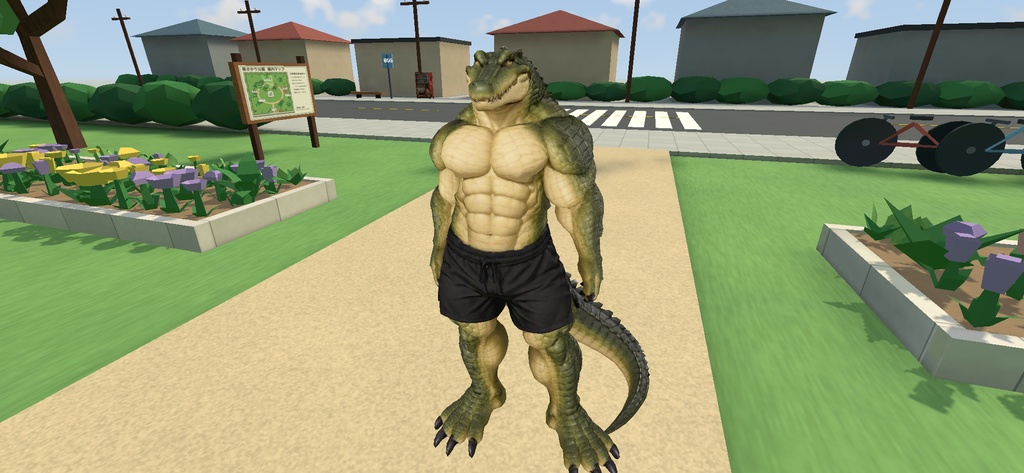 マッスルアリゲーター / MUSCLE ALLIGATOR【VRM / cluster対応】