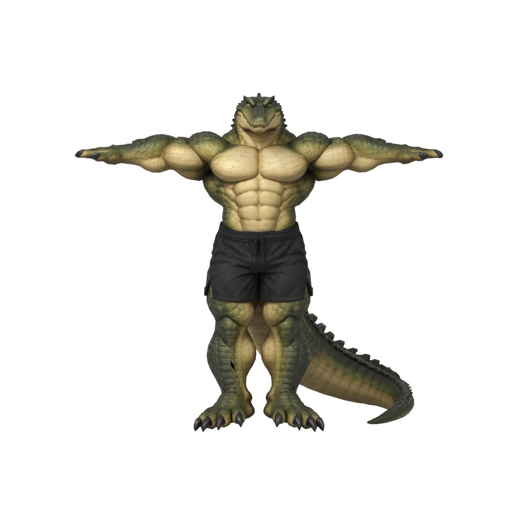 マッスルアリゲーター / MUSCLE ALLIGATOR【VRM / cluster対応】