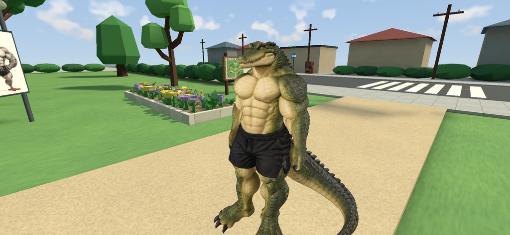 マッスルアリゲーター / MUSCLE ALLIGATOR【VRM / cluster対応】