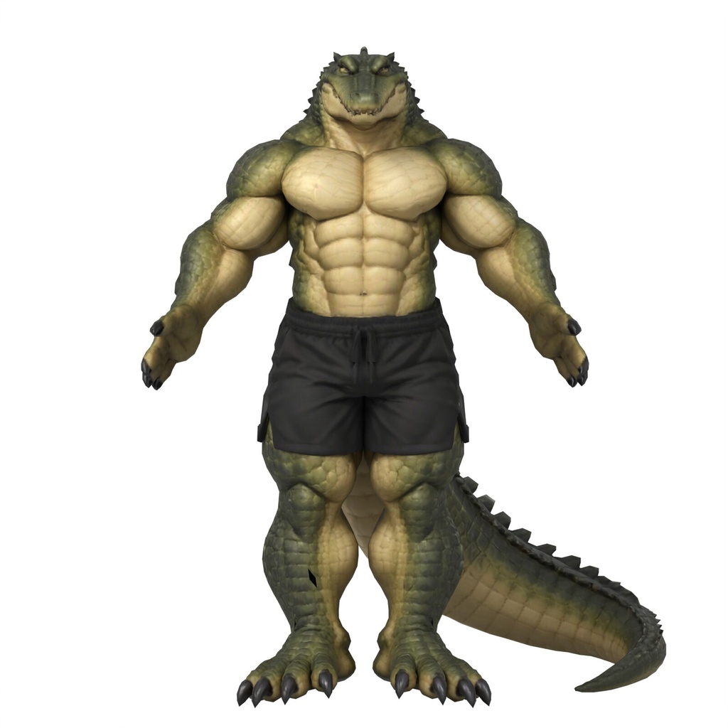 マッスルアリゲーター / MUSCLE ALLIGATOR【VRM / cluster対応】