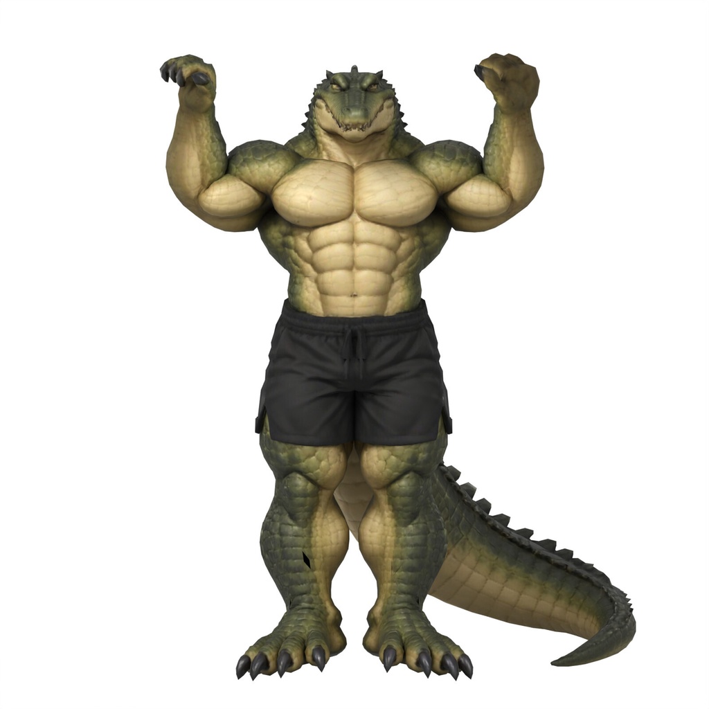 マッスルアリゲーター / MUSCLE ALLIGATOR【VRM / cluster対応】