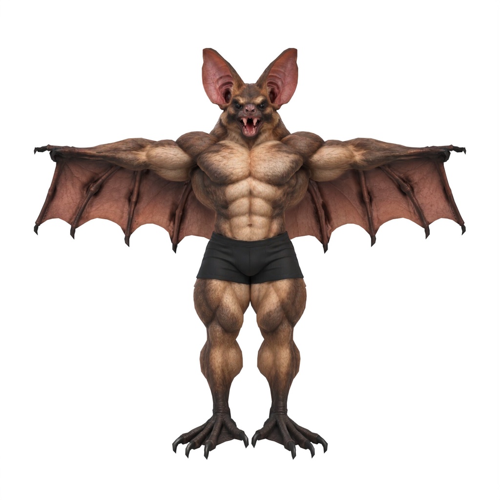 マッスルコウモリ / MUSCLE BAT【VRM / cluster対応】