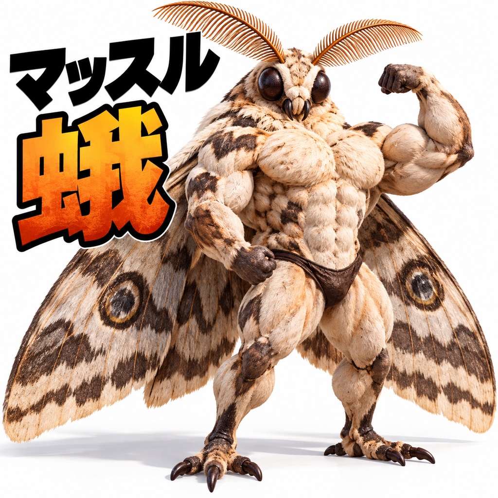 マッスル蛾 / MUSCLE MOTH【VRM / cluster対応】