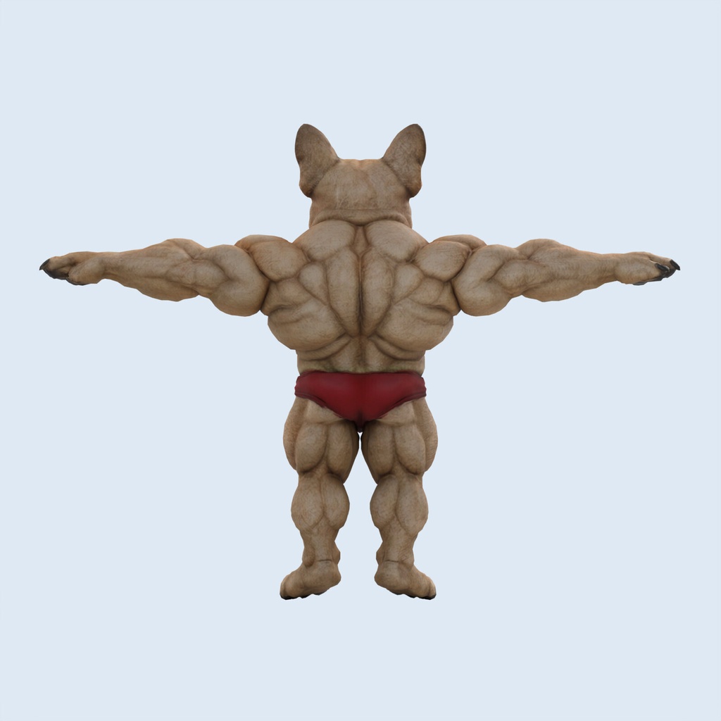 マッスルフレンチブルドッグ / MUSCLE FRENCH BULLDOG【VRM / cluster対応】