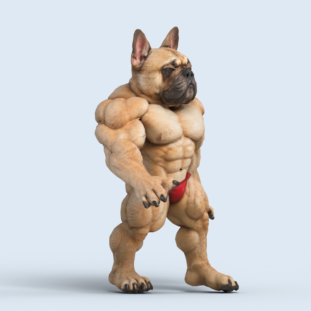 マッスルフレンチブルドッグ / MUSCLE FRENCH BULLDOG【VRM / cluster対応】