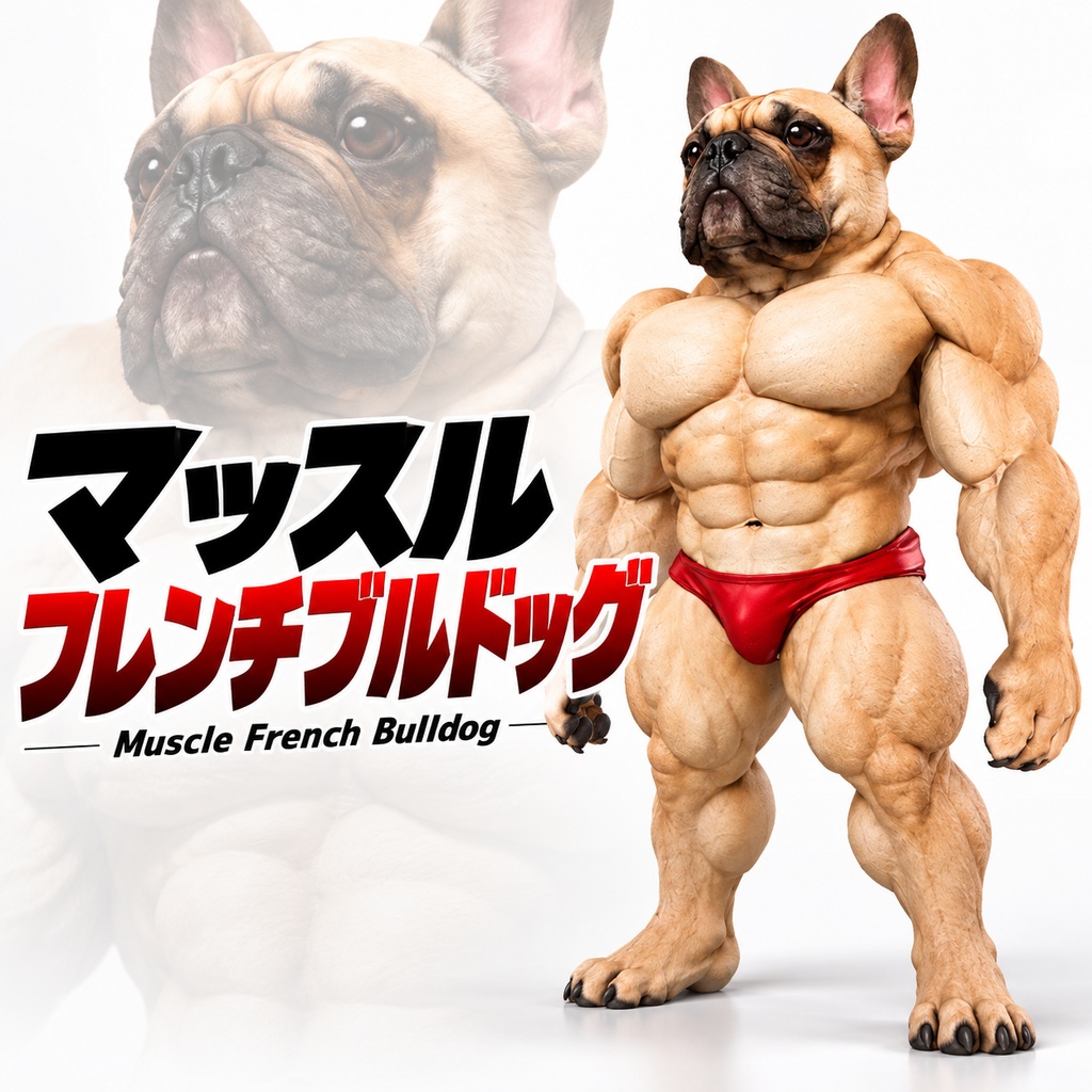 マッスルフレンチブルドッグ / MUSCLE FRENCH BULLDOG【VRM / cluster対応】
