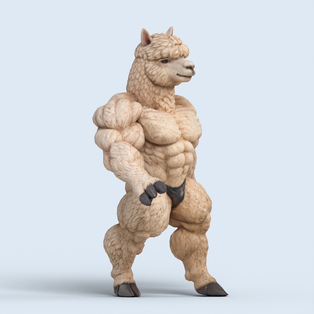 マッスルアルパカ / MUSCLE ALPACA【VRM / cluster対応】