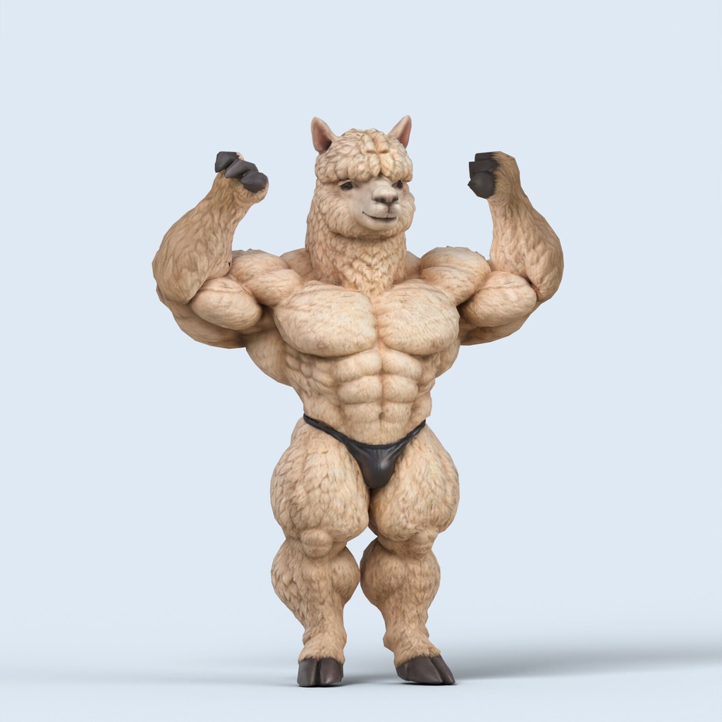 マッスルアルパカ / MUSCLE ALPACA【VRM / cluster対応】
