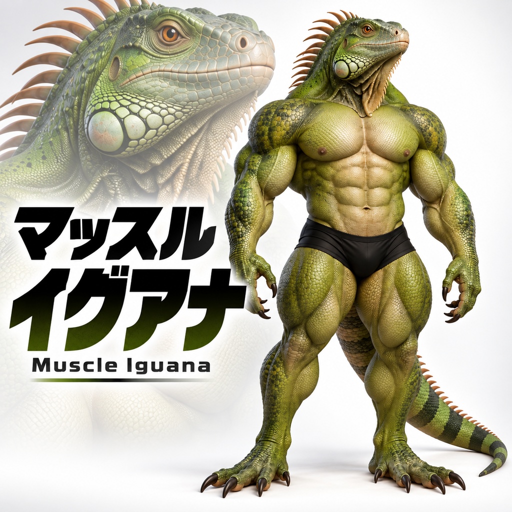マッスルイグアナ / MUSCLE IGUANA【VRM / cluster対応】