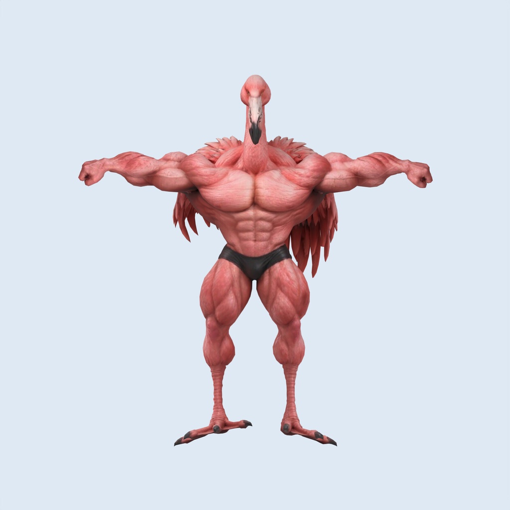 マッスルフラミンゴ / MUSCLE FLAMINGO【VRM / cluster対応】