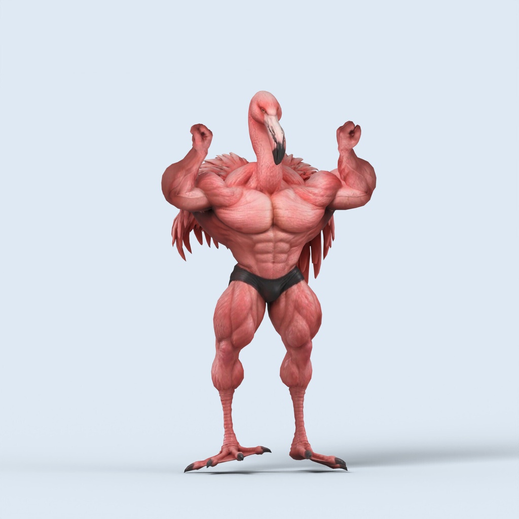 マッスルフラミンゴ / MUSCLE FLAMINGO【VRM / cluster対応】