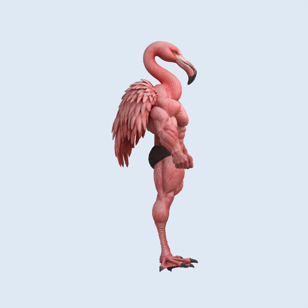 マッスルフラミンゴ / MUSCLE FLAMINGO【VRM / cluster対応】