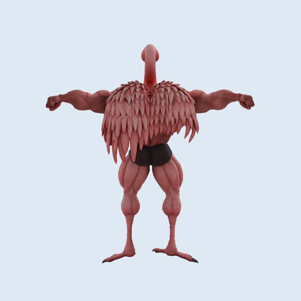 マッスルフラミンゴ / MUSCLE FLAMINGO【VRM / cluster対応】