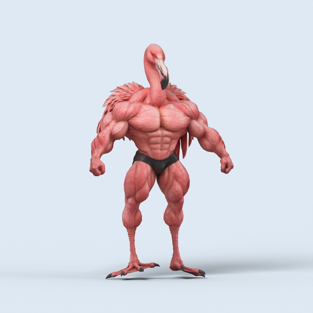 マッスルフラミンゴ / MUSCLE FLAMINGO【VRM / cluster対応】