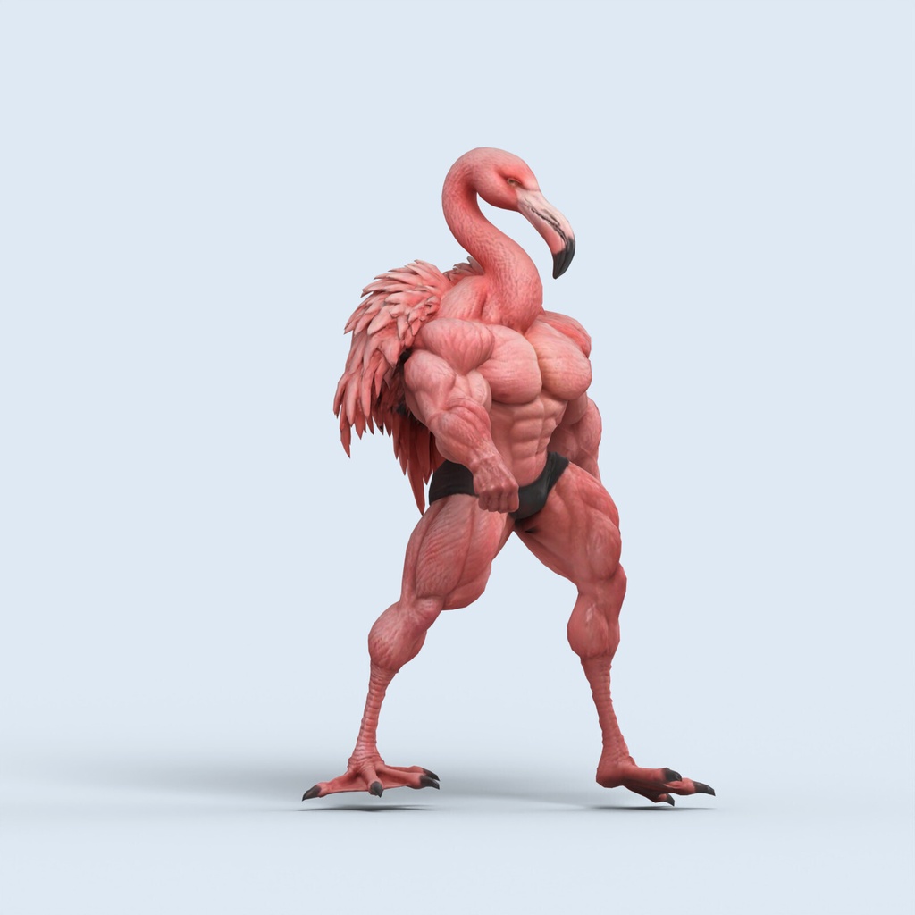 マッスルフラミンゴ / MUSCLE FLAMINGO【VRM / cluster対応】